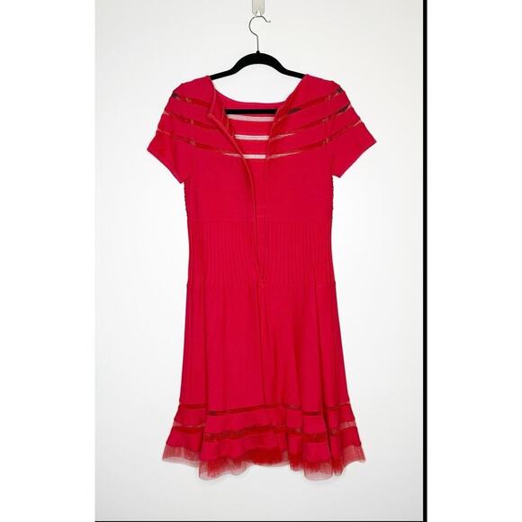 Tadashi Shoji Pin Tuck Jersey Dress Women's Size PM Petite Medium - Picture 4 of 6